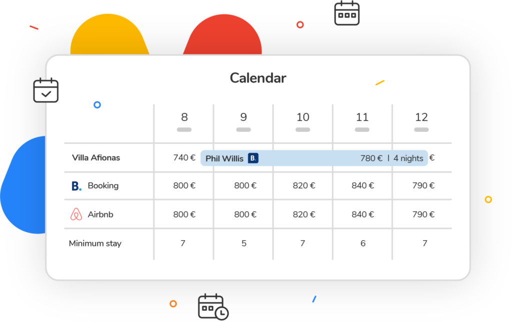 Noxio Reservation Management Calendar